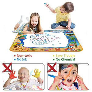 Pachock Grande Doodle Tappeto Magico 100CM x 70CM, Acqua Tappeto... - Ilgrandebazar