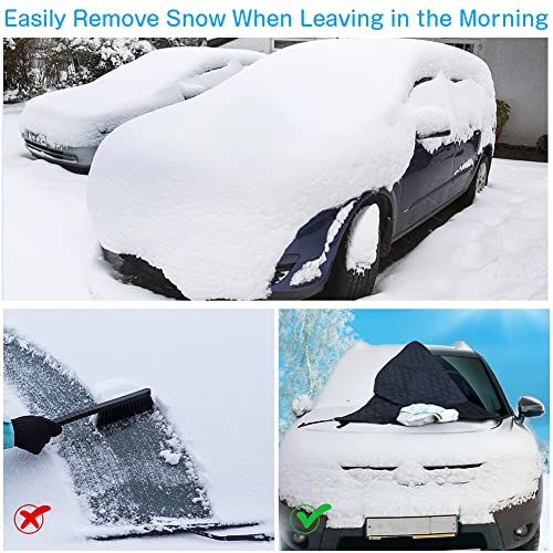 Copriparabrezza Invernale Con Magneti - Antighiaccio, Antineve, 10 Magneti, Cinture Antifurto, Riflettente - Foto 3