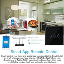 Carica l&#39;immagine nel visualizzatore di Gallery, Interruttore Wifi con LED Touch Screen Casa Intelligente #3, Nero - Ilgrandebazar