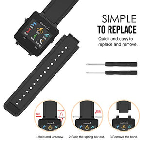 MoKo Garmin Vivoactive Watch Cinturino, Braccialetto di [1 Pezzi], Nero - Ilgrandebazar