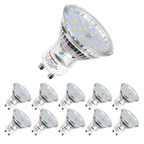 Lampadine LED GU10, 5Watt Pari ad alogene da 60Watt, Luce Bianca Fredda 6000K