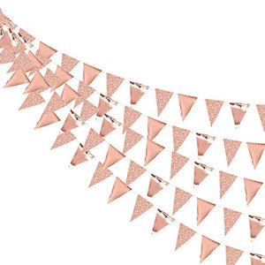 Pink Blume 78pcs Bandierine Triangolari Bandiera di Pennant Oro Rosa