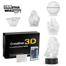 Carica l&#39;immagine nel visualizzatore di Gallery, Lampada 3D Star Wars Regalo Perfetto, 16 Colori Dimmerabile Lamp Illusion... - Ilgrandebazar