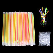 Carica l&#39;immagine nel visualizzatore di Gallery, Vicloon 100 Pezzi Braccialetti Luminosi Fluorescenti Glow Stick,Colori Glow2