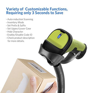 Inateck Lettore di Codici a Barre Scanner Laser Wireless Senza Fili Verde - Ilgrandebazar
