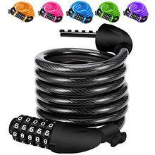 Carica l'immagine nel visualizzatore di Gallery, REHKITTZ Lucchetto per Bicicletta Bici Catena 120cm/12mm Nero