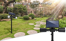 Carica l&#39;immagine nel visualizzatore di Gallery, Lampade Solari a led da Esterno 2 in 1, Luci Giardino con 2 2 Pezzi