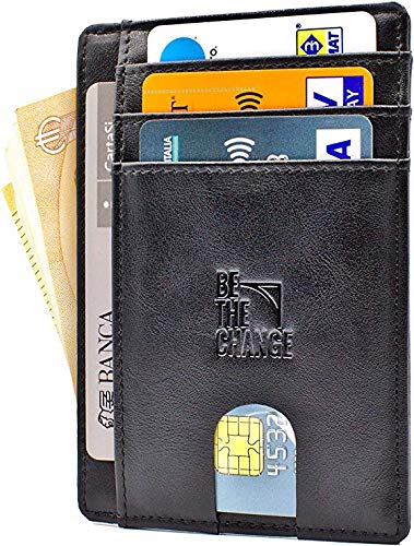 Portafoglio Uomo Piccolo Sottile - Mini Porta Carte Credito Pelle con... - Ilgrandebazar