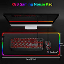 Carica l'immagine nel visualizzatore di Gallery, RuoCherg RGB Tappetino Gaming, Grande Gioco Mouse Pad, 10 modalità di 78*30cm