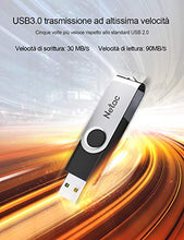 Carica l'immagine nel visualizzatore di Gallery, Netac 64G Chiavetta USB 3.0，Rotazione a 360 ° Pen Drive，USB 64 GB, 3.0