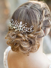 Carica l&#39;immagine nel visualizzatore di Gallery, Yean,pettini per capelli da matrimonio con perle e strass, sposa,... - Ilgrandebazar