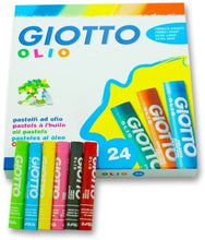 Carica l&#39;immagine nel visualizzatore di Gallery, Giotto pastelli ad olio in astuccio da 24 colori