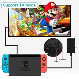 Nintendo Switch AC Adapter, Alimentatore PD Tipo-C Adattatore, Nero