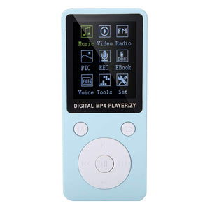 Annadue Lettore MP4 Portatile da 32 GB - Lettore multimediale MP4 MP3 con Slot per schede TF, e-Book/Video/Lettore Musicale con Cuffie(Blu)