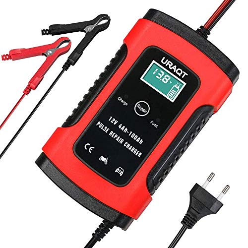 URAQT Caricabatteria Moto,12V 6A Multi Proictezioni Caricatore Rosso - Ilgrandebazar