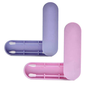 2 Pezzi Tampone di Cotone Riutilizzabile, Boccioli Viola+Rosa - Ilgrandebazar
