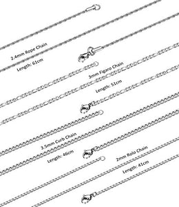 BESTEEL 4 Pezzi Acciaio Inossidabile Collana Catena per Uomini e Donne Set... - Ilgrandebazar