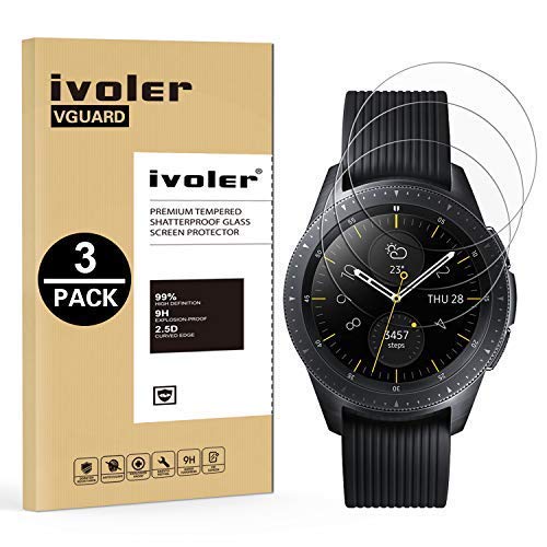 iVoler [3 Pack] Vetro Temperato Compatibile con Samsung Galaxy Watch 42mm - Ilgrandebazar