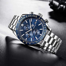 Carica l'immagine nel visualizzatore di Gallery, BENYAR moda uomo al quarzo cronografo impermeabile orologi business Blu-a - Ilgrandebazar