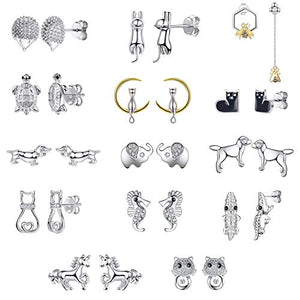 SILVERCUTE Donna Orecchini a Lobo Albero di 08 Tartaruga Marinara - Argento