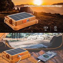 Carica l'immagine nel visualizzatore di Gallery, CosyEasy 100W Faro LED Portatile, 15600mAh Solare Faro Luce Ricaricabile Luce Lavoro, 10000 Lumen lampada da Luce da Campeggio LED, Proiettore LED Ricaricabile per Cantiere, Garage, Emergenza(A)