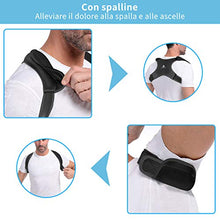 Carica l'immagine nel visualizzatore di Gallery, Correttore di Postura ANOOPSYCHE Supporto Schiena Traspirante Nero