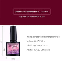 Carica l&#39;immagine nel visualizzatore di Gallery, Coscelia kit 10pc semipermanenti per unghie il Top coat il Base coat e il Matt Top coat Smalto per Unghie gel semipermanente gel ricostruzione unghie