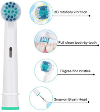 Carica l'immagine nel visualizzatore di Gallery, Testine Spazzolino Ricambio Compatibile Con Oral B - Adatto Spazzolino Elettrico Oral B Sensitive, Cross Action, Professional Care, Vitality, ecc - Di HSYTEK 8 Unità