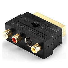 Carica l&#39;immagine nel visualizzatore di Gallery, deleyCON Scart Per 3x RCA Jacks IN OUT Switcher + S-Video S-VHS AV...