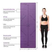 Carica l&#39;immagine nel visualizzatore di Gallery, Dustgo FP-TECH Tappetino Yoga da 183cmx63cmx6mm Palestra Fitness Viola-rosa