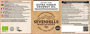 Sevenhills Wholefoods Crudo Vergine Extra Olio Di Cocco Bio, Spremuto 500 ml