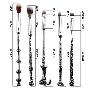 Ithyes, Set di 5 pennelli da trucco, con impugnatura a forma bacchetta...