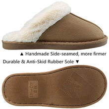 Carica l'immagine nel visualizzatore di Gallery, ChayChax Donna Uomo Inverno Pantofole Scamosciate Morbido 41/42 EU, Marrone - Ilgrandebazar