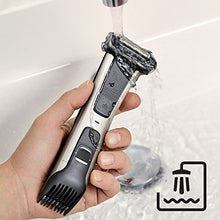 Carica l'immagine nel visualizzatore di Gallery, Philips BG7025/15 Bodygroom 7000 Depilatore Corpo da Uomo, Wet&amp;Dry, Pettini...