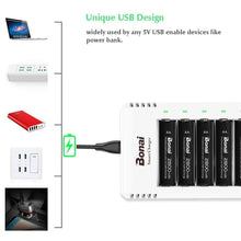 Carica l&#39;immagine nel visualizzatore di Gallery, BONAI Batterie Ricaricabili AA Alta Capacità, 2800mAh Pile Stilo 8AA+C - Ilgrandebazar