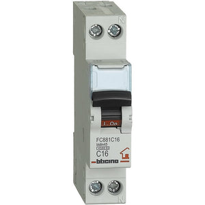 BTicino SFC881C16 FP btdin45 Interruttore, Magnetotermico, C16, 1P+N, 1 16 A - Ilgrandebazar