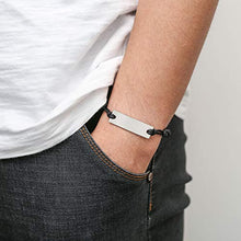 Carica l&#39;immagine nel visualizzatore di Gallery, Zysta 2pcs Uomo Donna Bracciale Coppia di Distanza in Acciaio con Ciondolo #2