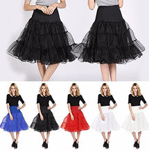 Carica l'immagine nel visualizzatore di Gallery, BOOLAVARD 50's 1950 26" Rockabilly Petticoat Sottogonna XS-M (38-46), Nero - Ilgrandebazar