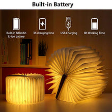 Carica l&#39;immagine nel visualizzatore di Gallery, Yuanj Lampada Libro USB Ricaricabile, a Forma di Libro, Luce LED di... - Ilgrandebazar