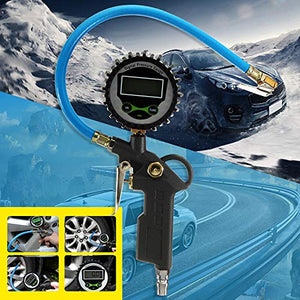 Manometro Pressione Pneumatici Digitale, 220PSI Gonfiatore LCD Pistola... - Ilgrandebazar
