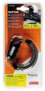 Lampa 90595 Raptor Lucchetto Antifurto con cavo a spirale - Ilgrandebazar