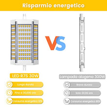 Carica l&#39;immagine nel visualizzatore di Gallery, Bonlux 30W Lampadine R7S 118mm LED Dimmerabile, Equivalente 300W Lampadina alogena incandescente，doppio attacco lampadina r7s j118 per luci paesaggistiche (Bianco freddo 6000K, confezione da 1)