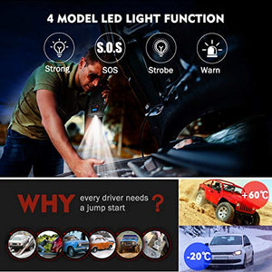 Teaisiy Avviatore Batteria Auto, 1000A 18000mAh Impermeabile Avviatore...