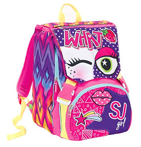 Zaino Estensibile Big, Facce da SJ, 28 Lt, Rosa, Sdoppiabile, Scuola & Tempo...