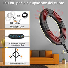 Carica l&#39;immagine nel visualizzatore di Gallery, Luce ad anello doppio iBesi, 11 modalità di illuminazione, 2700-6500K, 2020...