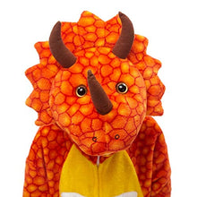 Carica l'immagine nel visualizzatore di Gallery, emmarcon Kigurumi Pigiami Animali da 120/altezza 115-125, Dinosauro Arancione - Ilgrandebazar