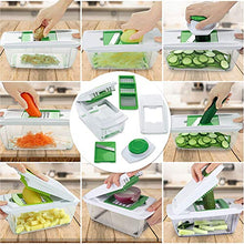 Carica l'immagine nel visualizzatore di Gallery, Taglia Verdure Tutto in 1, Mandolina da Cucina Affettatrice 8-Lame Verde 2 - Ilgrandebazar