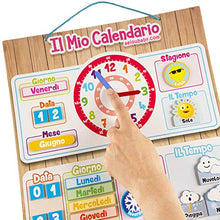 Carica l&#39;immagine nel visualizzatore di Gallery, CALENDARIO OROLOGIO magnetico per bambini, Gioco educativo Data Tempo e Ora...