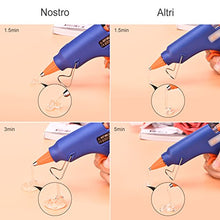 Carica l&#39;immagine nel visualizzatore di Gallery, [50-Pezzi-Stick] Pistola Colla a Caldo,TOPELEK Mini Pistola a Caldo con 50 Pezzi Stick di Colla Alta Temperatura Pistola a Colla Grilletto Flessibile Per Fai Da Te Arti e Mestieri Progetti (20W, Blu)