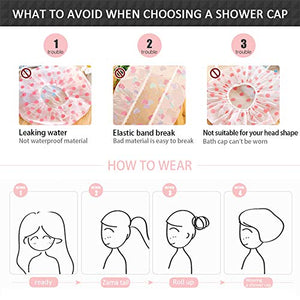 YOFASEN 2 Pezzi Cuffia Doccia - Riutilizzabile Cappello da Bagno Doccia... - Ilgrandebazar